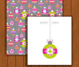 Christmas greeting cards and envelopes with wooden background vector 15