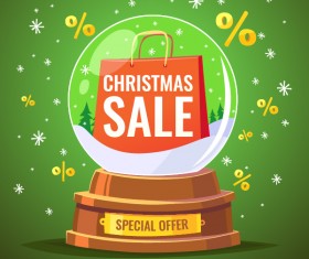 Christmas special offer sale poster vector