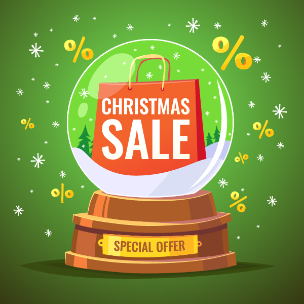 Christmas special offer sale poster vector