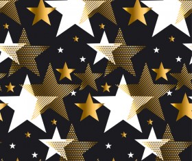 Christmas stars seamless pattern vectors 01