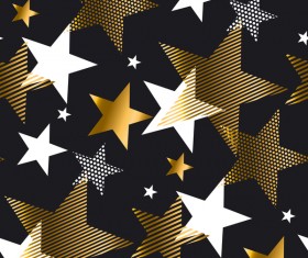 Christmas stars seamless pattern vectors 02