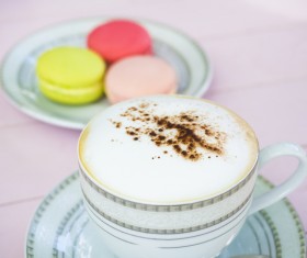 Coffee and Macaron Stock Photo