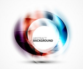 Colorful circle with abstarct background art vector 02