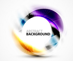 Colorful circle with abstarct background art vector 07