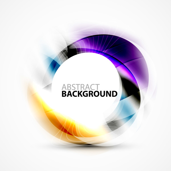 Colorful circle with abstarct background art vector 07