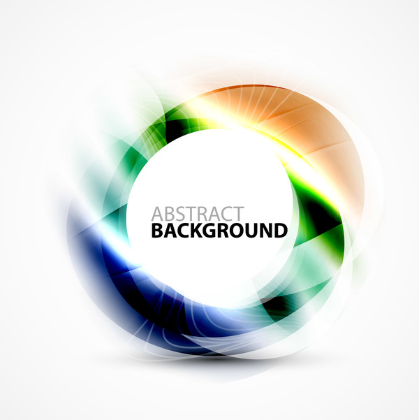 Colorful circle with abstarct background art vector 10