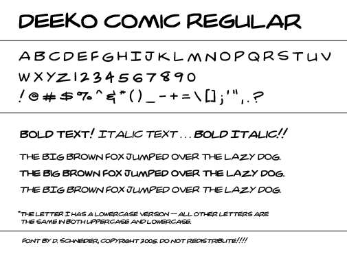 Comic Book Style font
