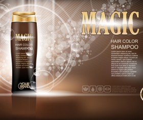 Cosmetic advertising poster template design vector 02