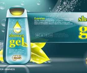 Cosmetic advertising poster template design vector 05