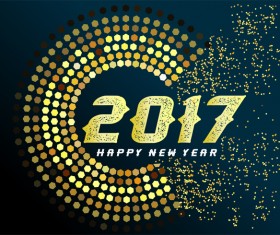 Creative 2017 new year background vectors