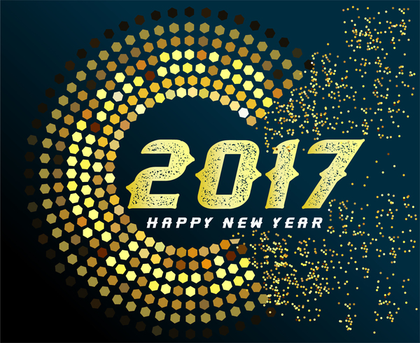 Creative 2017 new year background vectors