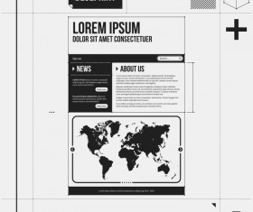 Creative news paper pages layout template vector 01