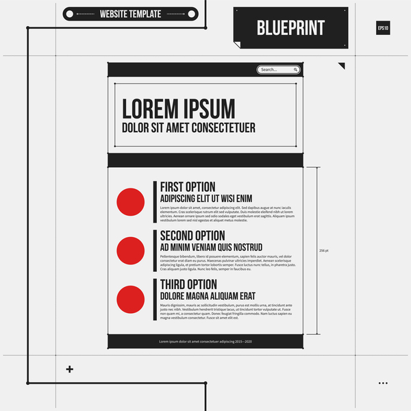 Creative news paper pages layout template vector 02