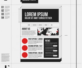 Creative news paper pages layout template vector 03