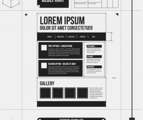 Creative news paper pages layout template vector 05