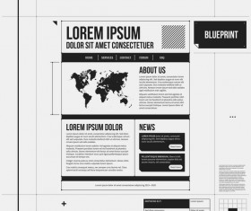 Creative news paper pages layout template vector 06