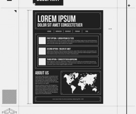 Creative news paper pages layout template vector 07