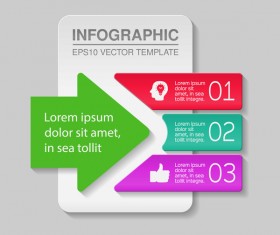 Creative numbered infographic vector template 01