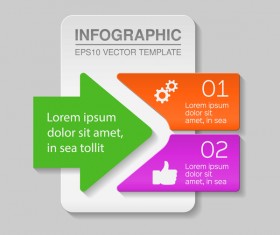 Creative numbered infographic vector template 03