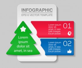 Creative numbered infographic vector template 04