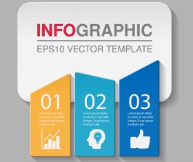 Creative numbered infographic vector template 05