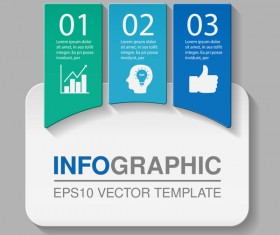 Creative numbered infographic vector template 06
