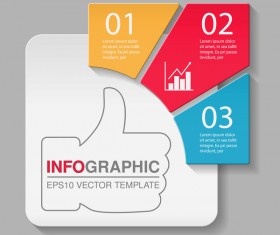 Creative numbered infographic vector template 07