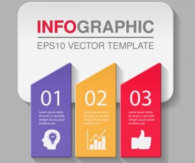 Creative numbered infographic vector template 08