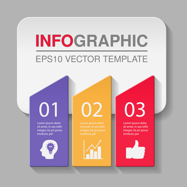Creative numbered infographic vector template 08