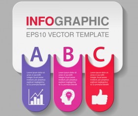 Creative numbered infographic vector template 09