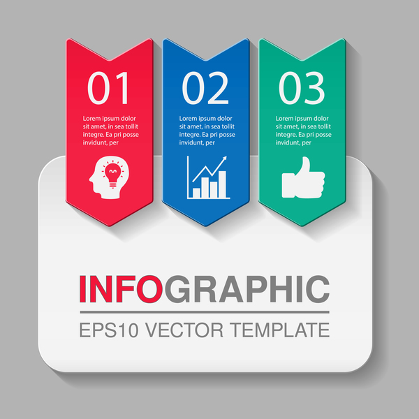 Creative numbered infographic vector template 10