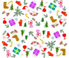 Cute christmas baubles illustration vector