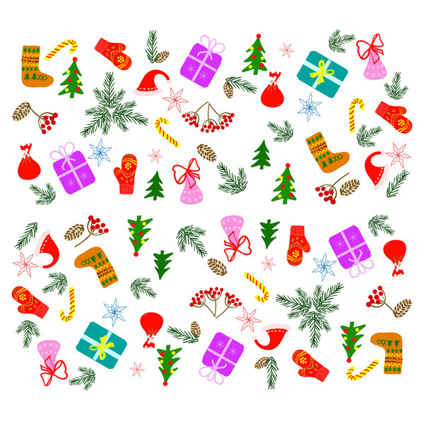 Cute christmas baubles illustration vector free download