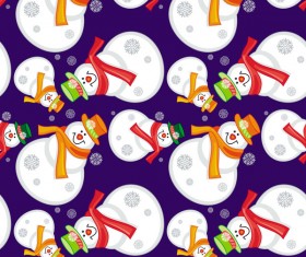 Cute snowman christmas seamless pattern vector 03
