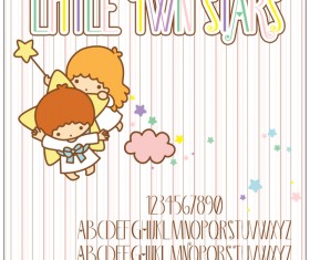 Cute twin stars font