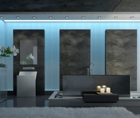 Dark bathroom decoration effect HD picture