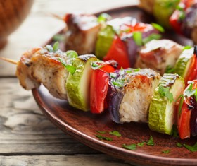 Delicious delicious skewers of vegetables