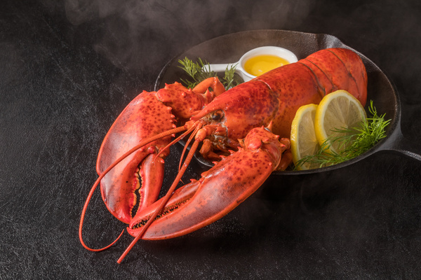Delicious lobster with lemon spices Stock Photo 01