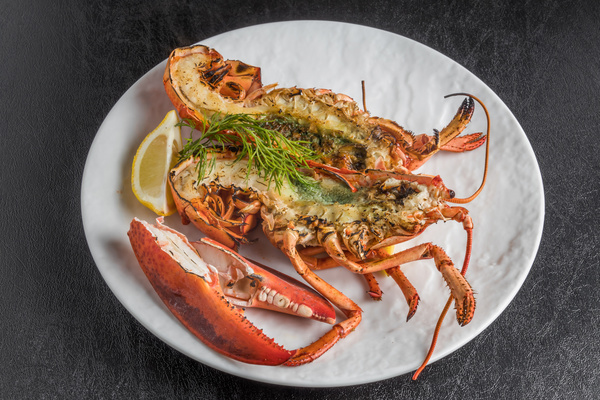 Delicious lobster with lemon spices Stock Photo 03