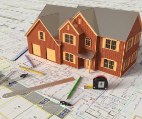 Design of house models with drawings, design tools HD picture