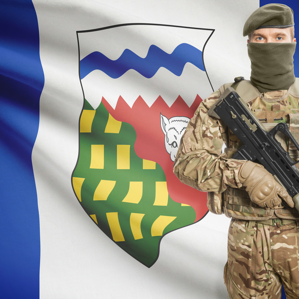 Different flags and armed soldiers Stock Photo 03