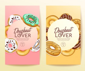 Doughnut cover brochure design vector