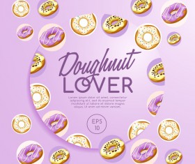 Doughnut poster template creative vector 07