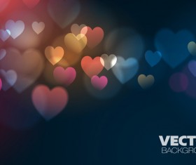 Dream blur background with heart vector
