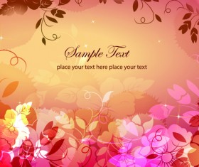 Dream floral art background vector