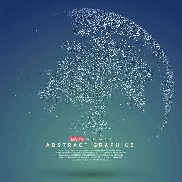 Earth and technology abstract vector illustration 03