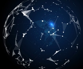 Earth and technology abstract vector illustration 08