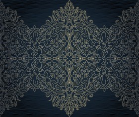 Eastern style floral pattern decor vector 01