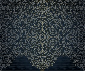 Eastern style floral pattern decor vector 02