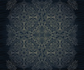 Eastern style floral pattern decor vector 04